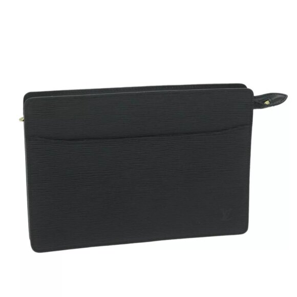 LOUIS VUITTON Epi Pochette Homme Clutch Bag Black - Picture 1 of 14